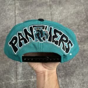 Men's Vintage 90's NFL Carolina Panthers Toon Blockhead Plain Logo Snapback Hat